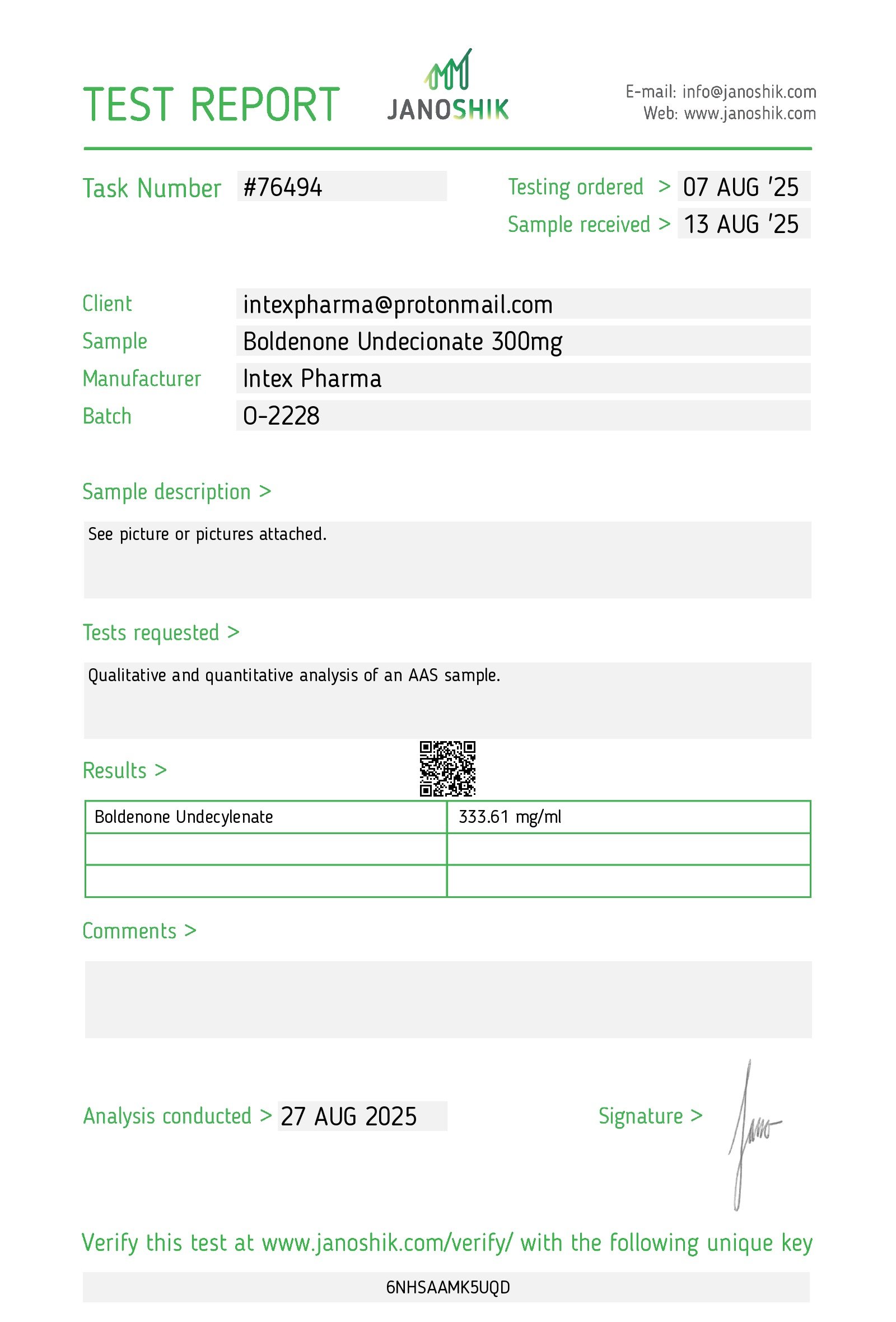 Intex Pharma EQ-300 (Boldenone Undecylenate) - Image 2