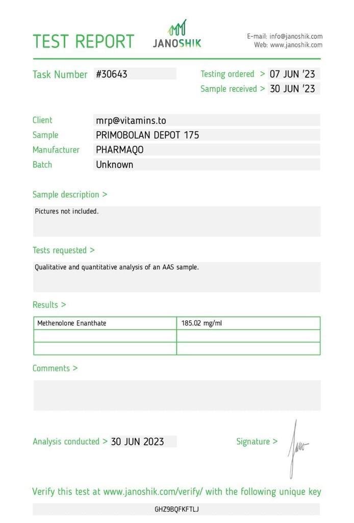 Pharmaqo Primobolan Depot 175 - Image 2