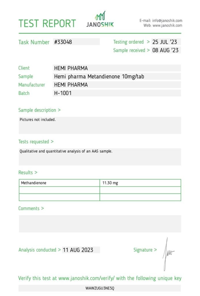 Hemi Pharma Dianabol (Metandienone) 10mg - Image 2