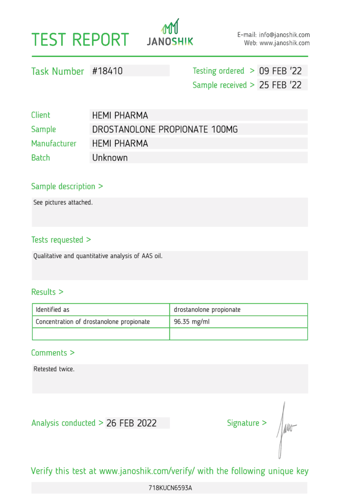 Hemi Pharma Masteron-P (Drostanolone) 100 - Image 2