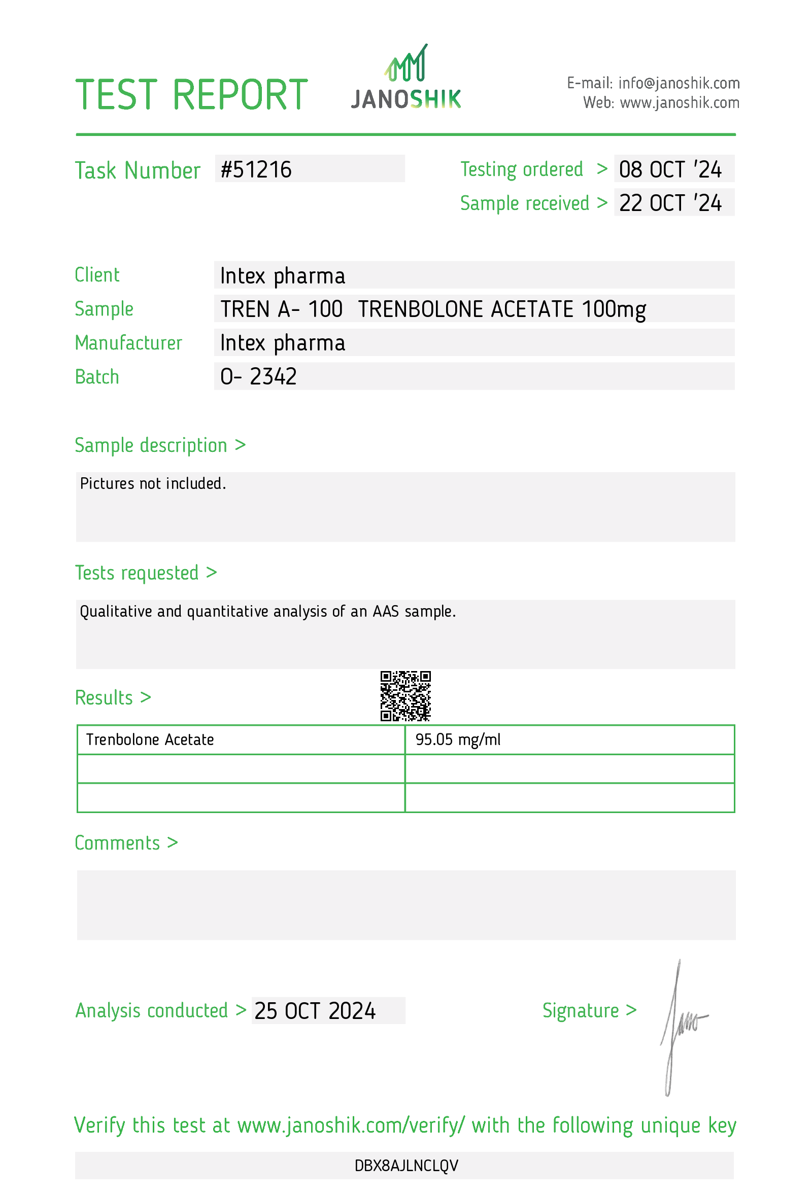 Intex Pharma Tren Ace-100 (Trenbolone Acetate) - Image 2