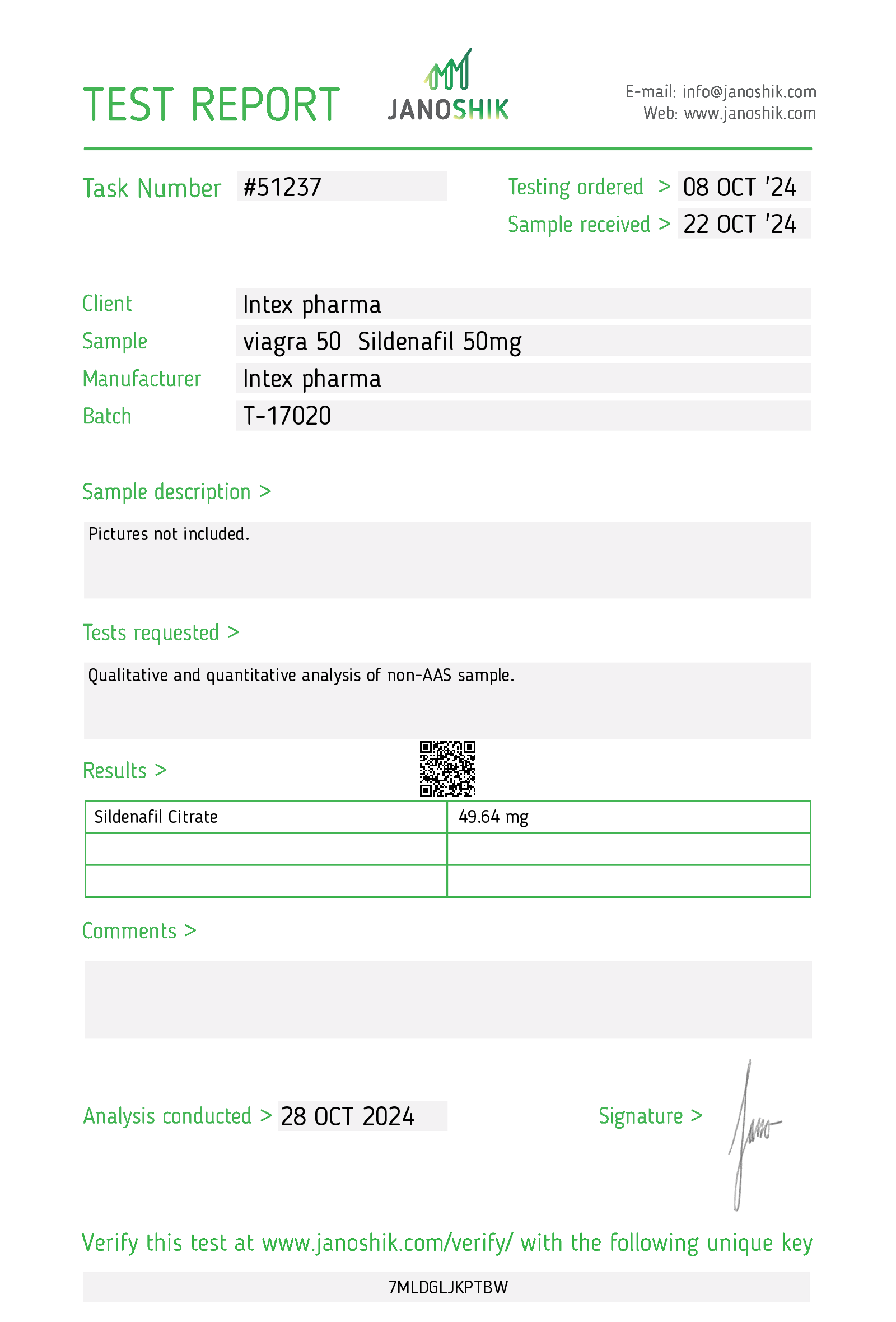 Intex Pharma Viagra 50mg x 25 tabs - Image 2