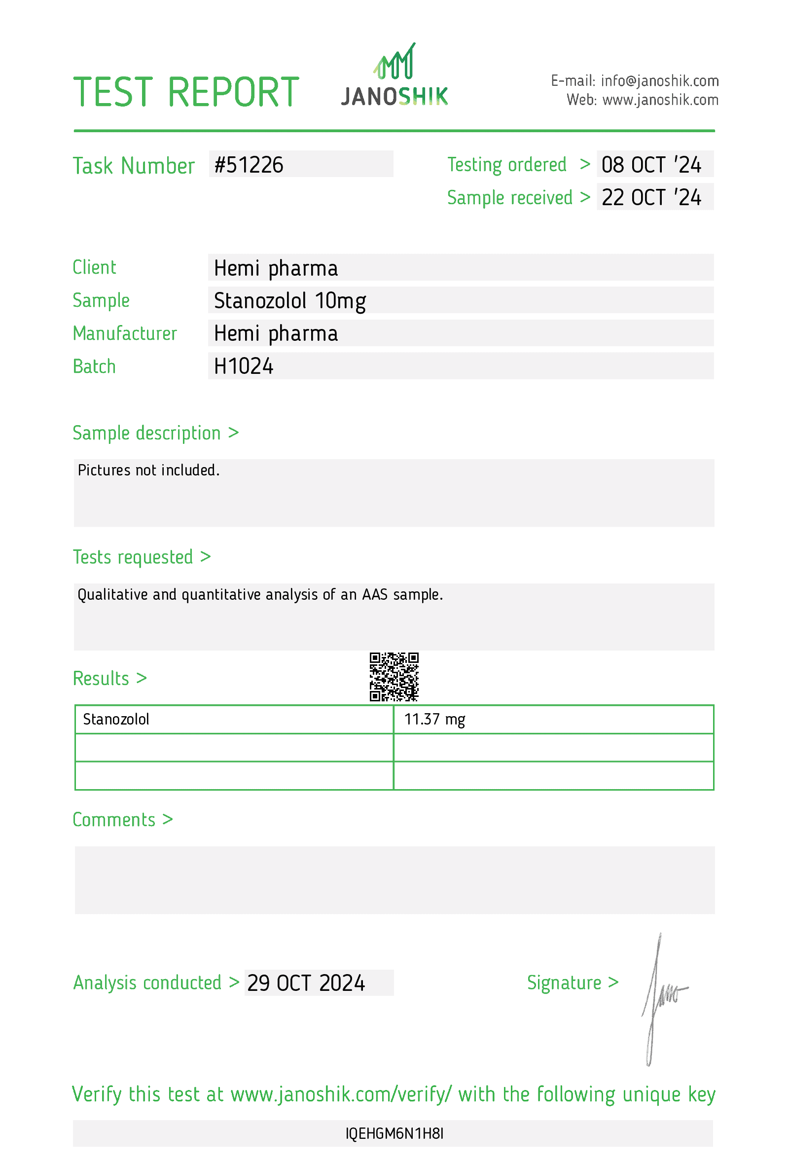 Hemi Pharma Winstrol (Stanozolol) 10mg - Image 2